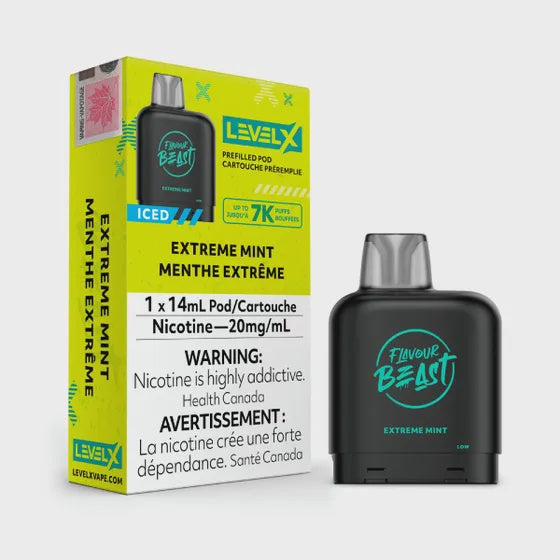 level-x-flavour-beast-iced-pod-14ml-extreme-mint-7000-puffs-20mg Level X Flavour Beast Iced Pod 14mL Extreme Mint 7000 Puffs 20mg