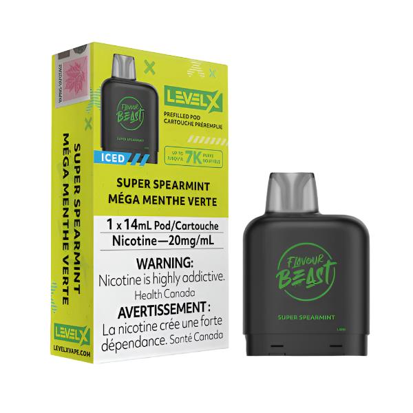 level-x-flavour-beast-iced-pod-14ml-super-spearmint-7000-puffs-20mg Level X Flavour Beast Iced Pod 14mL Super Spearmint 7000 Puffs 20mg